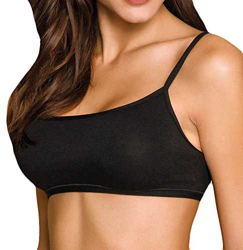 JADEA Set 3 Top Donna Cotone Modal - Reggiseno Sportivo Senza Ferretto Non Imbottito - Bralette Morbida per Sport e Casual,Nero L
