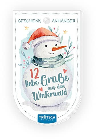 Trötsch Geschenkanhängerblock 12 liebe Grüße aus dem Winterwald: Anhängeschilder Papieranhänger Weihnachtsanhänger: Anhängeschilder Papieranhänger Weihnachtsanhänger