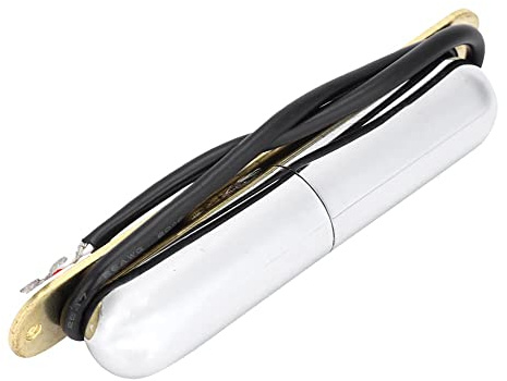 E-Gitarren Pickup, Single Coil Pickup, V Magnet Lippenstift Tonabnehmer Gitarren Abholung DIY Gitarrenteile(Silber)