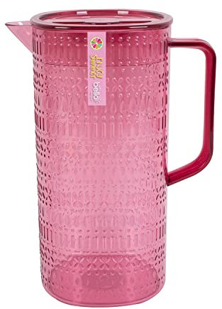 2.5L Pitcher Pink Aztec Patterned Design BBQ Drinks Jug Summer Party Tableware Carafe Reusable