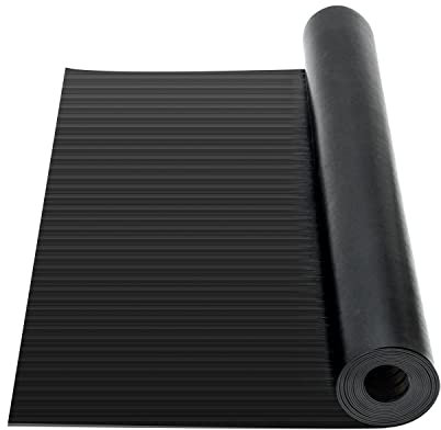 ybaymy Floor Protector Roll Garage Mats 1X3M Rubber Garage Flooring Mat Non Slip Mat Roll Playground Flooring Outdoor Garage Floor Mats Heavy Duty Rubber Black