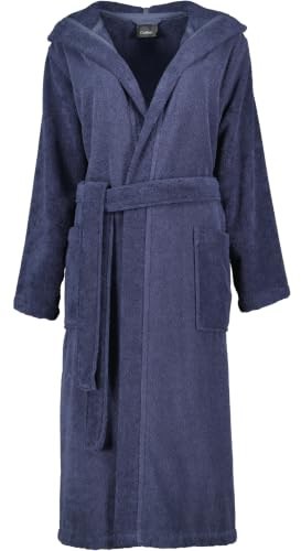 Cawö Home Bademäntel Damen Kapuze Uni 827 blau - 17 S