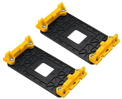 PATIKIL AM3 CPU Cooling Bracket Heatsink Bracket Cooling Mounting Sheet Plate Yellow Black with 8 Screw for AM2 AM2+ AM3 AM3+ FM1 Motherboard Socket Pack of 2