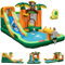 GOPLUS 7 en 1 Castillo Hinchable Mono Parque Infantil Inflable con Tobogán, para 1-3 Niños de 90 kg, 50 Bolas Oceánicas Mono, con Soplador de 680 W