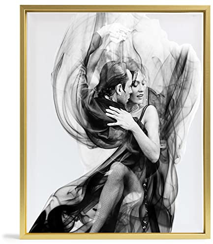 Bilderrahmen Leerrahmen für Leinwand Bilder auf Keilrahmen | Format 40x40 cm Farbe Gold