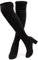 Hitmars Overknees Stiefel Damen Kniehohe Stiefel Frauen mit Absatz Stretch Elastisch 1 Schwarz EU 43