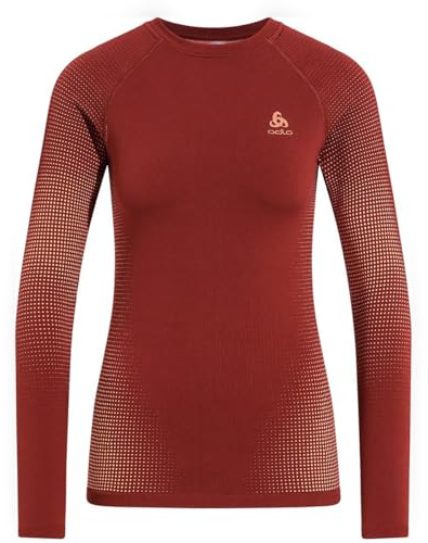 Odlo Damen Funktionsunterwäsche Langarm Shirt PERFORMANCE WARM ECO, spiced apple, S