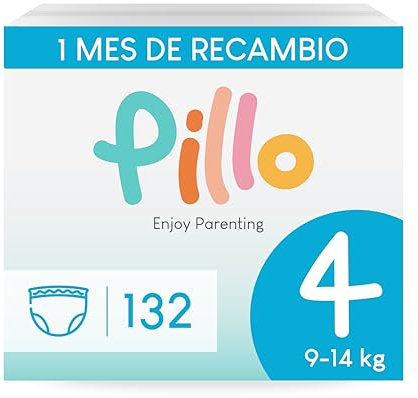 Pillo Windeln Pants 4 - Karton mit 132 Windeln Pants, 6 Packungen mit 22 Windeln Größe 4 - Maxi (9-14 kg) - Windel Pants, Baby Diapers