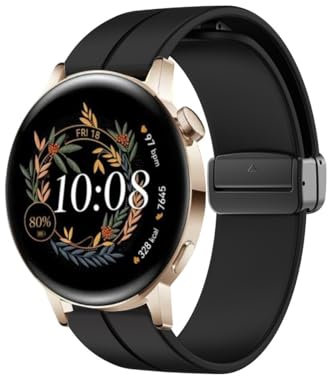 ZUREGO Bracelet Sport en Silicone Magnétique pour Huawei Watch GT2/GT3 42MM, Fermoir Réglable Compatible pour Homme/Femme (C)