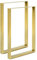 Magnetic Mobel 2 x Tischbeine aus Metall für Schreibtisch Esstisch, Möbelfüße Tischgestell Tischuntergestell Tischkufen (Gold | Profil 6x2 cm, 80x72 cm)