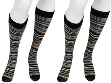 Compressana LIFESTYLE VIBE - Wadenstrümpfe Doppelpack - hohe Stützwirkung mit ca. 15-20 mmHg - compression support für Freizeit, Reise, Sport & Beruf - 2 Paar