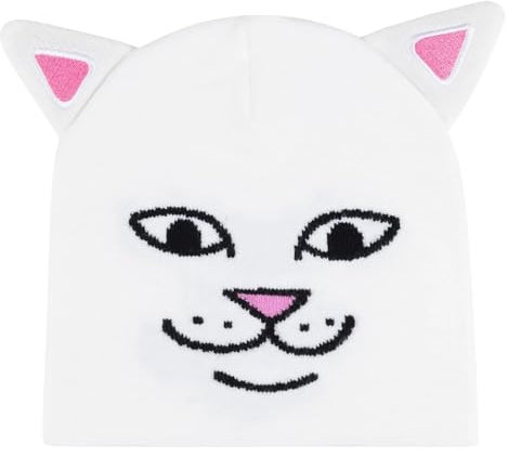 RIPNDIP Nerm Face Beanie, Weiß, weiß