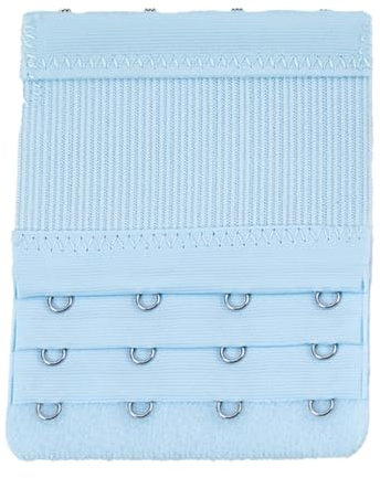 Paowsietiviity Estensori per reggiseno con cinghia di estensione 3 file 4 ganci regolabili allungati accessori per reggiseno intimo intimo azzurro, Azzurro, as description