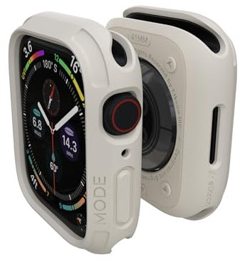 elkson Apple Watch 9 8 7 41mm SE2 6 5 4 40mm iwatch Quattro Series Bumper Cases Protection Compatible with Apple Watch Durable Military Grade TPU Shock Proof Resist Starlight