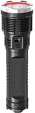 GeRRiT LED Flashlights - Powerful High Lumens Zoomable Flashlight - 5 Modes, Bright Small Flash Light for Camping Accessories, Emergency Gear, USB Charging (Size : Large)