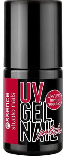essence studio nails UV GEL NAIL polish, Nr. 06, Rot, langanhaltend, farbintensiv, vegan, ohne Mikroplastikpartikel, ohne Parfüm, ohne Parabene, 1er Pack (5ml)