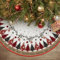 Artoid Mode Falda para árbol de Navidad, 91 cm, diseño de búfalo de madera de búfalo, color rojo