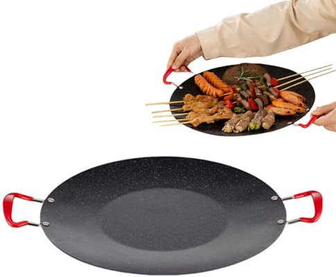 Korean Grill Set, Non-Stick BBQ Grill, Stovetop Grill Pan, Grill with Handle, Round Griddle Pan, Indoor Korean Grill, Camping Grill Pan, Tailgating Grill Set, Korean Barbecue Griddle