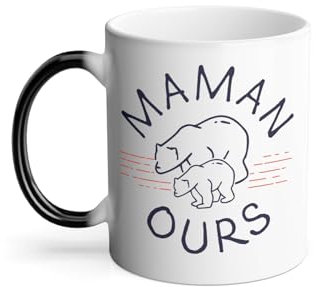 Mug Thermo-réactif Tasse Magique - Maman Ours Famille Mignon Animal - 325 ml