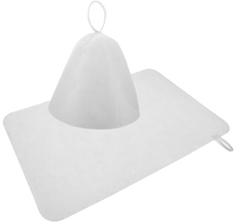 FRCOLOR 1ensemble Bonnet Et Coussin De Sauna Feutre Confortable Et Réutilisable Pour Relaxation Domicile