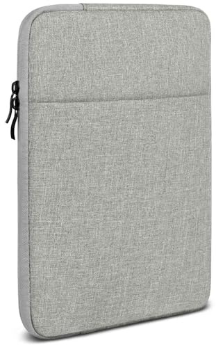 moex Tablet Hülle für Lenovo Tab Plus Tasche mit Reißverschluss und Fach für Zubehör, Nylon Stoff Sleeve weich Gepolstert, Schutzhülle Minimalistisch Dash Case, Grau