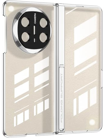 COQUE Étui pour Huawei Mate X6 Phone Case avec Film HD, de Couverture Pliable de Style Supercar, de téléphone Transparente pour Huawei Mate X6-Argent