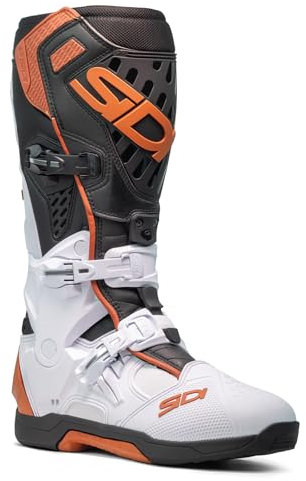 Sidi Stivali Crossair Off-Road, Bianco, Nero, Arancione, 43 EU