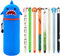 DGTSYAL Trousse Ecole 2 en1 en Silicone Souple, 4 stylos à Encre Gel effaçables, Kawaii, Porte-Plume, Fermeture Eclair en Silicone, Pochette de Stylo, Stylo Gel Noir 0,5 mm, H 19 cm (Animal Ours 1)