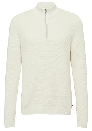 s.Oliver Baumwoll-Pullover mit Struktur und Troyer-Kragen
