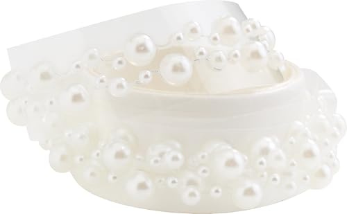 Rico Design Perlen-Tape Selbstklebend 1.9x50 cm Kunststoff Verzierung Offwhite
