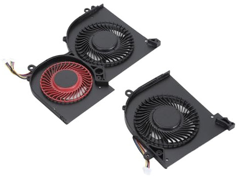 Juroupi Laptop Cooling Fan for MSI Replacement Low Noise Efficient Cooling 4 Pin Cooling Fan for MSI GS65 GS65VR P65 MS 16Q4 MS 16Q5 CPU and GPU (CPU and GPU)