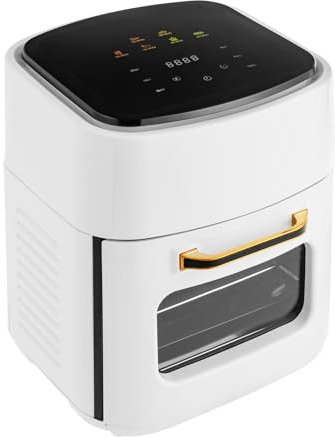 Freidora de aire caliente de 15L, Smart Air Fryer, tecnología de calefacción espacial de 360°, función táctil de la pantalla, rango de temperatura de 80-200 ℃ para el hogar, restaurante, escuela y