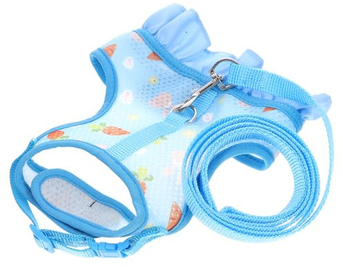 UPKOCH Einstellbares Haustiergeschirr mit Leine für Kaninchen Komfortable Verstellbare Weste für Kleine Tiere für Outdoor Aktivitäten