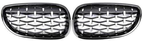 IXEUYN Auto Front Kühlergrill für BMW E60 E61 5-Serie 550I 535I M5 2003-2010, Front Kühlergrille Frontstoßstangen Maske Vorderer Stoßstangen Zentraler Kühlergrill Grill Ersatz Zubehör