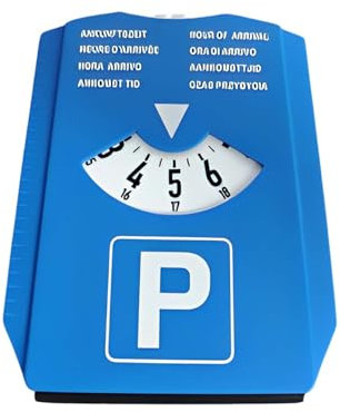 1 pezzo disco di parcheggio con ventosa, regolabile su entrambi i lati, timer di parcheggio in plastica per auto, camion, camper, schede di parcheggio con attacco a ventosa