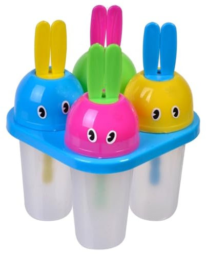 Lot de 4 Moules à Glace Réutilisables en Forme de Lapin Démoulage Facile et Pratique