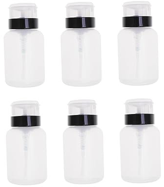 SAFIGLE 6pcs Nail Polish Remover Squeeze Bottle Nail Bottle Lock Pressure Design and Remover Scenarios