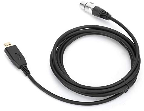 Jectse USB -to Xlr Microphone Cable Zinc Connecteur de Connexion en Alliage en Alliage USB Pilde de Câble Microphone et Jeu pour Vista / 8 (2m)