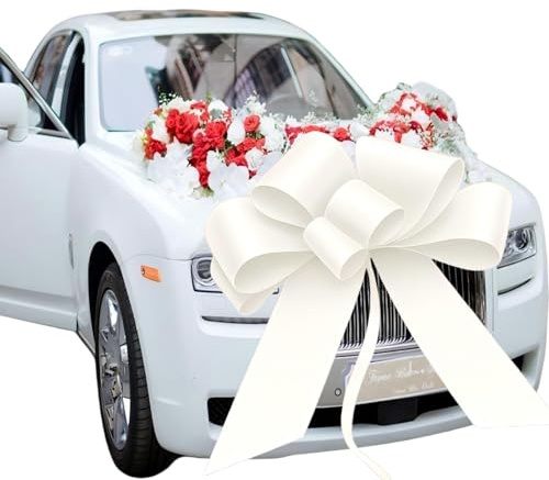 Avagiaforu Große Rote Schleife für Auto, Geschenkschleife Groß, Große Schleife, Große Geschenkschleife, Auto Schleife, Rote Schleife Groß, 76 cm XXL Schleife Auto, Riesige Autoschleife, 18 Geburtstag