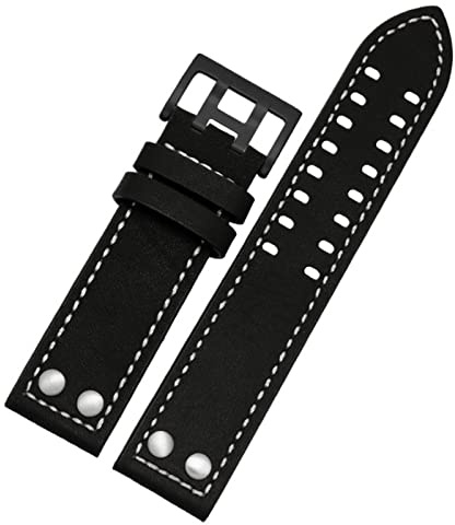 JZFOACHR -Leather Uhrengurt Armband Armband 20mm 22mm Band für Hamilton Aviation H777555533 H77616533 Genuine Leder Männer Uhr Band