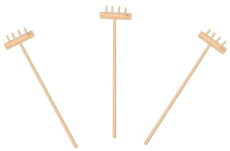 Gatuida 3 Piezas Mini Rastrillo de Escritorio para Jardín Zen Herramienta Profesional de Púas Accesorio para Arena y Decoración DIY Regalo Divertido