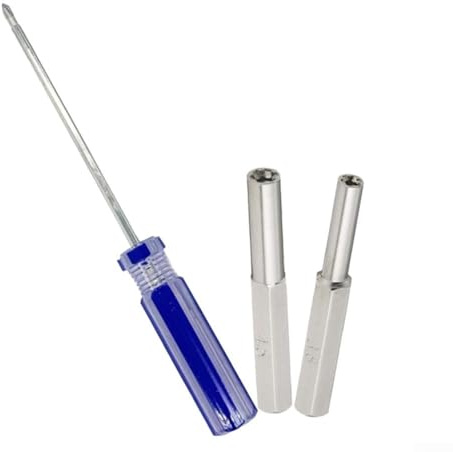 Filteilect 3,8 mm und 4,5 mm Sicherheits-Schraubendreher-Bit-Set für NES für SNES N64 Game Boy und für Gamecube-Systeme, wärmebehandeltes Sechskant-Werkzeug mit übergroßem Griff, 3-teiliges Set