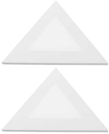 Mobestech 2stücke Dreieckige Leinwände für Ölmalerei Künstler-leinwände Weiße Leinwandplatten Stabile Holzrahmen für Ausstellungen und Malerei