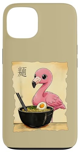 Hülle für iPhone 13 Flamingo Ramen Japanisch Kawaii Anime Flamingo