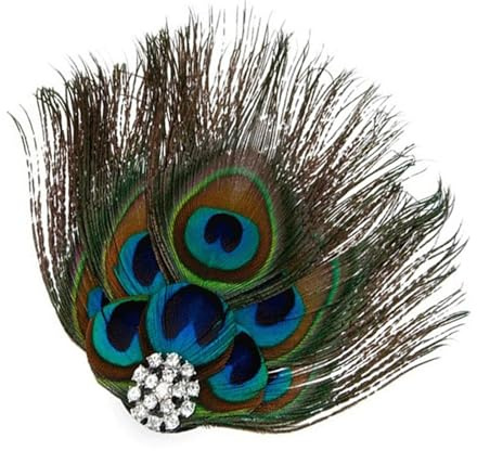 1920er Jahre Fascinator Strass Clip für Frauen Flapper Kopfschmuck Zubehör für Cosplay Party zart gefiedert Clip Themenparty Haarschmuck