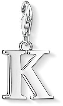 Thomas Sabo Damen Charm-Anhänger K Buchstabe Charm Club 925 Sterling Silber 0185-001-12