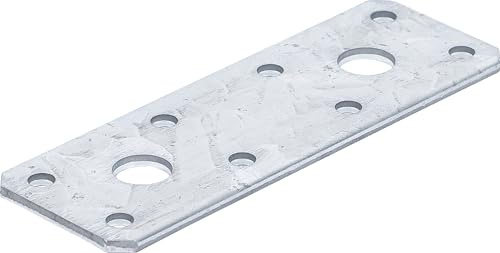 BGS Diy 80783 | Flachverbinder | 100 x 35 x 2 mm | Verzinkt | Lochdurchmesser 4,5 mm und 10 mm