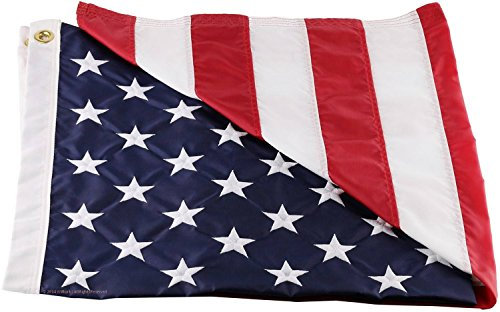 American Flagge – 100% Made in USA – Starke wie die Amerikaner hergestellt von Amerikaner: Eingestickte Sterne – genäht Streifen, Textil, 4 by 6 Foot