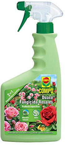 COMPO Duaxo Fungicida Rosales, Spray 2 en 1 preventivo y curativo, Apto para jardinería exterior doméstica, 750 ml