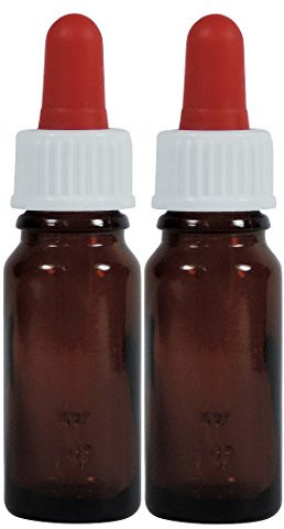 2 Pipettenflaschen 10ml / Apothekerflaschen in Braunglas -made in germany